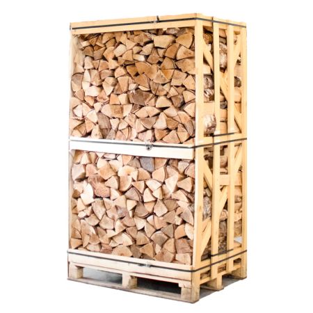 Palette kammergetrocknetes gespalten Birken Brennholz 25cm