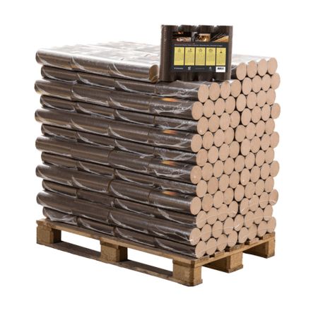 Runde Buche Brikettspallet 96 Packungen x 10 kg (960 kg)