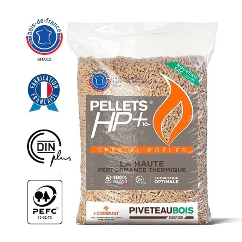 Französische Holzpellets Piveteau HP+ – Palette 1080kg (72 Säcke)
