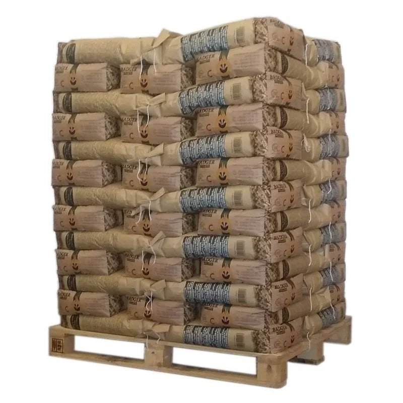 Holzpellets Pellet Badger – Palette mit 65 Säcken à 15 kg