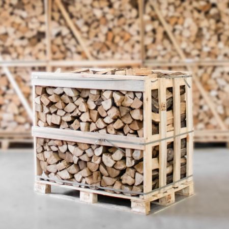 Halbe palette kammergetrocknetes gespalten Hainbuche Brennholz 25cm